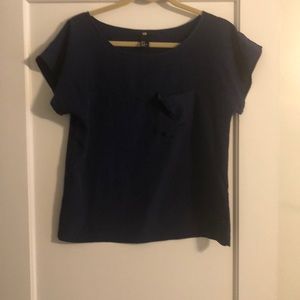 Navy top with pocket